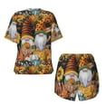 thumbnail image 5 of Picia Welcom Fall Pajamas Sets for Women Soft Short-Sleeved Pjs with Lounge Shorts Two Piece Sleepwear-4X-Large, 5 of 9