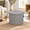 Grey, variant on Jute Woven Extra Large Round Blanket Storage Basket with Lid, 21"x21"x18"
