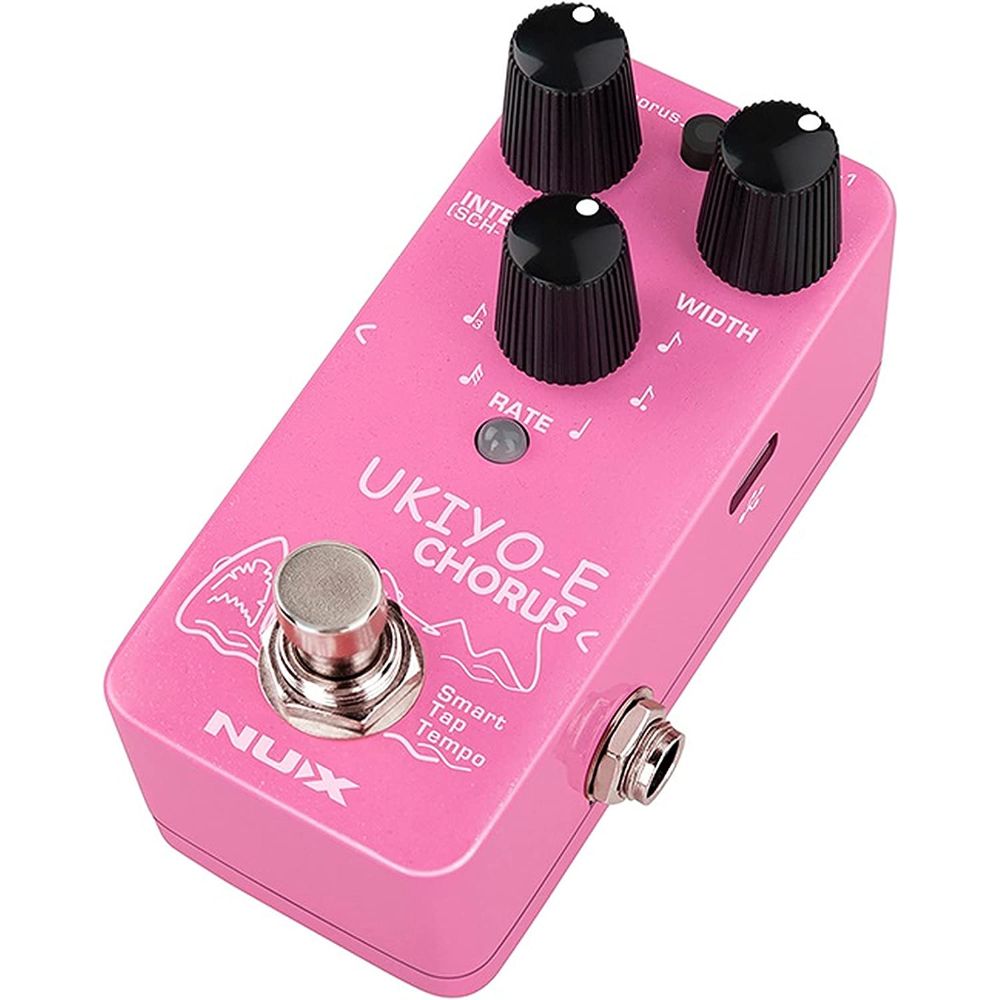 NUX NCH-4 UKIYO-E Mini Pedal with Three Vintage Chorus Models Effects Pedal Pink