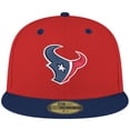 thumbnail image 2 of Men's New Era Red/Navy Houston Texans Flipside Two-Tone 59FIFTY Fitted Hat, 2 of 5