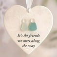thumbnail image 3 of Deeceymbur Heart Sea Glass Ornament Friendship Keepsake Handcrafted Unique Design Easy Hanging for Christmas Tree Gift Idea Home Decor, 3 of 9