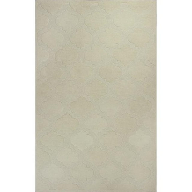 HomeRoots 353104 Tapis de 5 x 8 Pi. Laine Ivoire