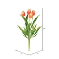thumbnail image 2 of Vickerman 17" Artificial Orange Tulip Bush, UV Coated 2/pk, 2 of 4