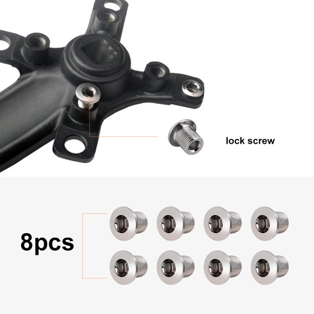 Tornillos de bloqueo Amonsee 8 Unidades Acero Plata Crankset Monolock