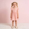 thumbnail image 6 of HCNTES Toddler Girl Dress Kids Short Sleeve Ruffle Dresses for Girls Summer Outfits Beach Sundress for Kids Girls 2t 3t 4t 5t 6t 7t 8t 9t(6-7 Years,D01-Pink), 6 of 9