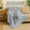 thumbnail image 5 of Sacred Thread Sherpa Fleece Blanket, Soft and Cozy Queen Blanket, Plush Blanket for Sofas & Beds, 5 of 8