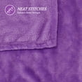 Howarmer Large Purple Fleece Throw Blankets, Queen Size Soft Fuzzy