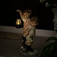 thumbnail image 4 of Northlight LED Solar Lighted Boy and Girl with Lantern Outdoor Garden Statue - 19.5", 4 of 9