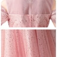thumbnail image 4 of Girls Formal Tulle Princess Dress, Elegant Puffy Net Dress for Flower Girl Junior Bridesmaid, Wedding Birthday Party Special Occasion Gown Age 3Y-14Y Pink 150, 4 of 9