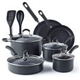 thumbnail image 1 of Cook N Home 02597, Black 12-Piece Nonstick Hard Anodized Cookware Set, 1 of 2