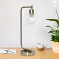 thumbnail image 4 of Creekwood Home 18.8" Vintage Industrial Curved Arm Desk Lamp with LED Bulb, Antique Brass, 4 of 6
