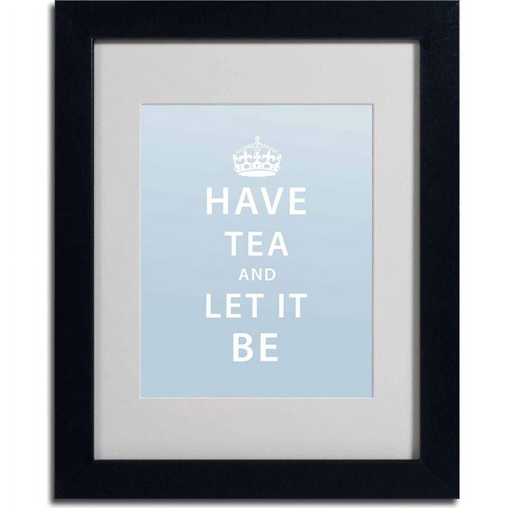 Trademark Fine Art "Have Tea" Canvas Art by Megan Romo, Black Frame
