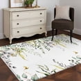 thumbnail image 3 of Eucalyptus Area Rugs 3'x5', Washable Small Throw Rugs for Living Room Bedroom, Sage Green Botanical Weeping Leaf Indoor Outdoor Rug Non-Slip Low Pile Carpet Runner Reversible Floor Mats, 3 of 8