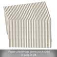 thumbnail image 2 of CounterArt "Black Ticking Stripe" 24 Sheet Reusable Premium Paper Placemats, 2 of 6