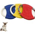thumbnail image 1 of Jinsinto 3 Pack Pet Frisbees, Cotton Rope Frisbee, Colorful Non-Toxic Bite-Resistant Cotton Rope Frisbee for Training, Playing, Outdoor, Indoor (Random Color), 1 of 5