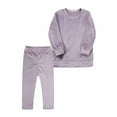 thumbnail image 6 of Cethrio Kids Girls Outfit Sets, Long Sleeve 2 Piece Casual Sweatshirt and Sweatpants Set Dark Gray Size 3-4 T, 6 of 9