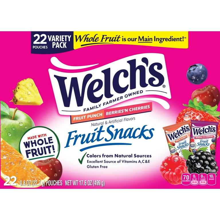 Welch's Fruit Snacks Gluten-Free Fruit Punch & Berries 'N Cherries
