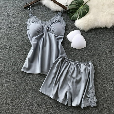 

Finelylove Pajama Sets For Women Shorts Shorts For Teens Mid Waist Rise Walking Printed Gray M