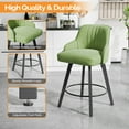 thumbnail image 4 of Ktaxon Swivel Bar Stools Set of 2, 35" Counter Height Adjustable Fabric Bar Stools for Kitchen Island, Grass Green, 4 of 7