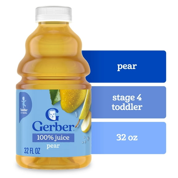 Gerber Pear Juice Fruit Juice, 32 fl oz Bottle