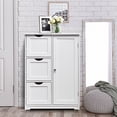thumbnail image 4 of Armario de Suelo Costway para Baño 3 cajones 1 armario 60 x 30 x 81cm blanco, 4 of 10