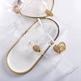 thumbnail image 4 of Juego de 2 Copas de Vino con Borde Dorado de Cristal, Elegantes Copas de Champán Decorativas de Tallo con Diamantes, Copas de Cóctel, Regalos A, 4 of 5