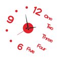 thumbnail image 3 of Reloj de pared eléctrico para el hogar, sala de estar, dormitorio, decorativo, acrílico, reloj de pared, alimentado por batería, rojo Yuarrent HA6192-04B, 3 of 6