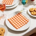 thumbnail image 5 of JHyouerji Disposable Paper Napkins Thick Absorbent Check Pattern Party Table Tissue Orange for BBQ Birthday Picnic Casual Gathering, 5 of 6