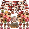 thumbnail image 1 of West Cowboy Themed Birthday Party Supplies Set Decors Balloons Banner Cake Toppers Kits, 1 of 3