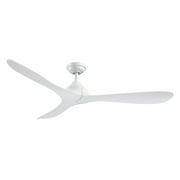 Parrot Uncle Ceiling Fan with Remote White Ceiling Fan without Light Indoor Outdoor Fan for Patios Covered, 56 inch