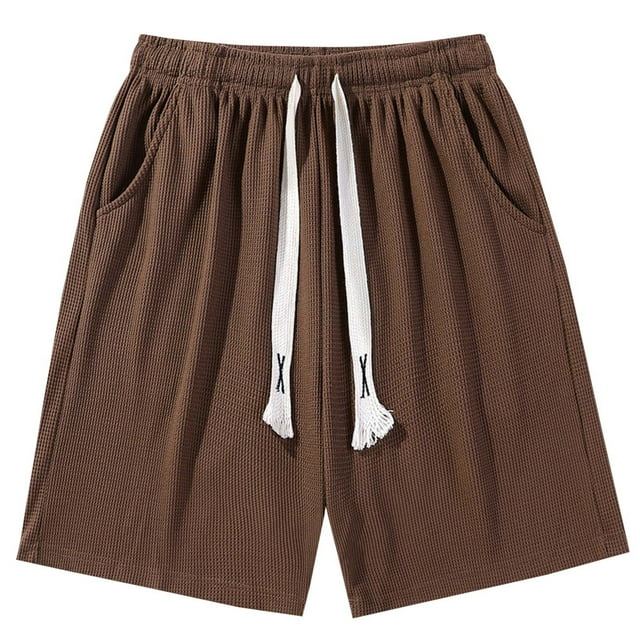 Yuyuzo Running Shorts for Men Drawstring High Waisted Loose Fitted Gym Workout Shorts with Pockets