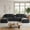 Dark Grey, variant on Vanress 133" U-Shaped Modern Sofa Modular Sectional Cloud Couch with Storage & Cupholders, Deep Seat Boneless Couches Corduroy Sofa for Living Room, Bedroom and Apartment, Black