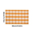 thumbnail image 3 of Orange and White Gingham Area Rug â 23.6" x 15.7" Soft Velvet Floor Mat Non- Rubber Backing Machine Washable Accent Rug for Entryway Kitchen & Bedroom Orange, 3 of 7