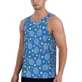 thumbnail image 2 of KLL Tennis Print Men's Muscle Gym Workout Stringer Tank Tops Bodybuilding Fitness T-Shirts Tank Tops Men-3X-Large, 2 of 7