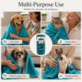 thumbnail image 4 of Dan River Cat Towel pack of 1 Soft Absorbent and Fast Drying Cotton Pet Towel - Teal, 20x40 in, 4 of 10