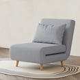 thumbnail image 2 of A&D Home Tustin Futon Chair Light Gray Set of 2, 2 of 11