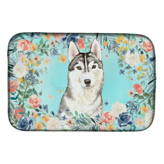 Siberian Husky Dish Drying Mat