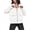 White, variant on Women's Zip up Sweatshirt Collared Neck Long Sleeve Loose Casual Lightweight Jacket with Pockets