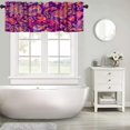thumbnail image 5 of Vintage Bohemian Window Valances Paisley Pattern with Indian Decorative Backdrop Boho Colorful Flowers Curtains Valance for Bathroom Kitchen Bedroom Living Room Decor with Rod Pocket 54" x 18", 5 of 5