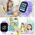 thumbnail image 5 of Eurhowing 4G Kids Smart Watch, Waterproof Kids Phone Watch, 2-Way Video Call, SOS Alert, Parent Control, Gift for Boys Girls Ages 3-12 (Purple), 5 of 8