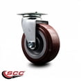 thumbnail image 2 of 5 Inch Poly on Polyolefin Wheel Swivel Caster with Roller Bearing Service Caster, 2 of 2