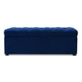 Arlo Tufted Storage Bench, Navy Blue