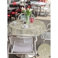 thumbnail image 5 of Outdoor Tablecloths with Umbrella Hole & Zipper, Green Brown Wildflowers Round Tablecloth 54 Inch, Modern Floral Butterfly Plant Waterproof Table Cloth, Patio/Pool/Picnic Table Covers, 5 of 8