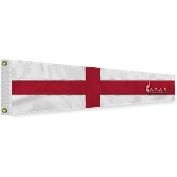 AGAS No 8 Pennant Code of Signals - 16 In x 3 Ft - Printed 200 Nylon - Quadruple Stitched Edges - Solid Brass Grommets Canvas Heading - Number 8 Signal Flag - Size 2.