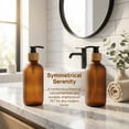 thumbnail image 2 of qolami Brown Soap Dispenser, 2 Pack Hand Soap Dispensers, Plastic Hand and Dish Dispenser for Kitchen, Refillable Liquid Soap and Lotion Dispensers Bottle, 2 of 8