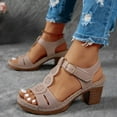 thumbnail image 3 of Dakaela Women's Orthopedic Sandals Block Heels Wedge Platform Pumps Slingback Dressy Shoes, 3 of 6