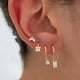 thumbnail image 2 of Pendientes de aro de acero inoxidable para mujer, aretes pequeños de circonita de cristal, Piercing de cartílago, joyería, 2 unidades, 2 of 4