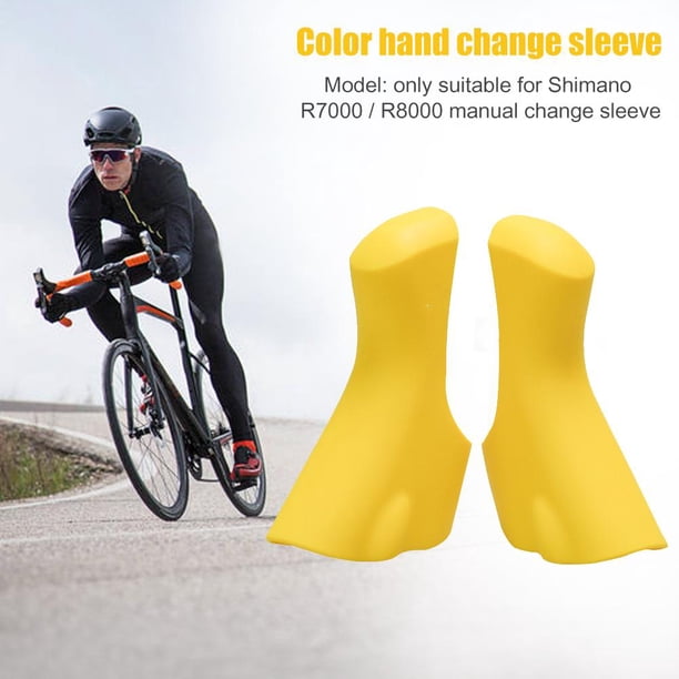 Cubierta de palanca de cambios de silicona para bicicleta de carretera para SHIMANO 4700/5800/6800 (amarillo)