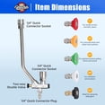 thumbnail image 4 of Foam Cannon & Gun Kit with Dual Connector Accessory | Includes 5 Nozzle Tips, 3/8" Quick Swivel Connector, and M22-14/15mm Fittings for Pressure Washer Car Wash, 4 of 9