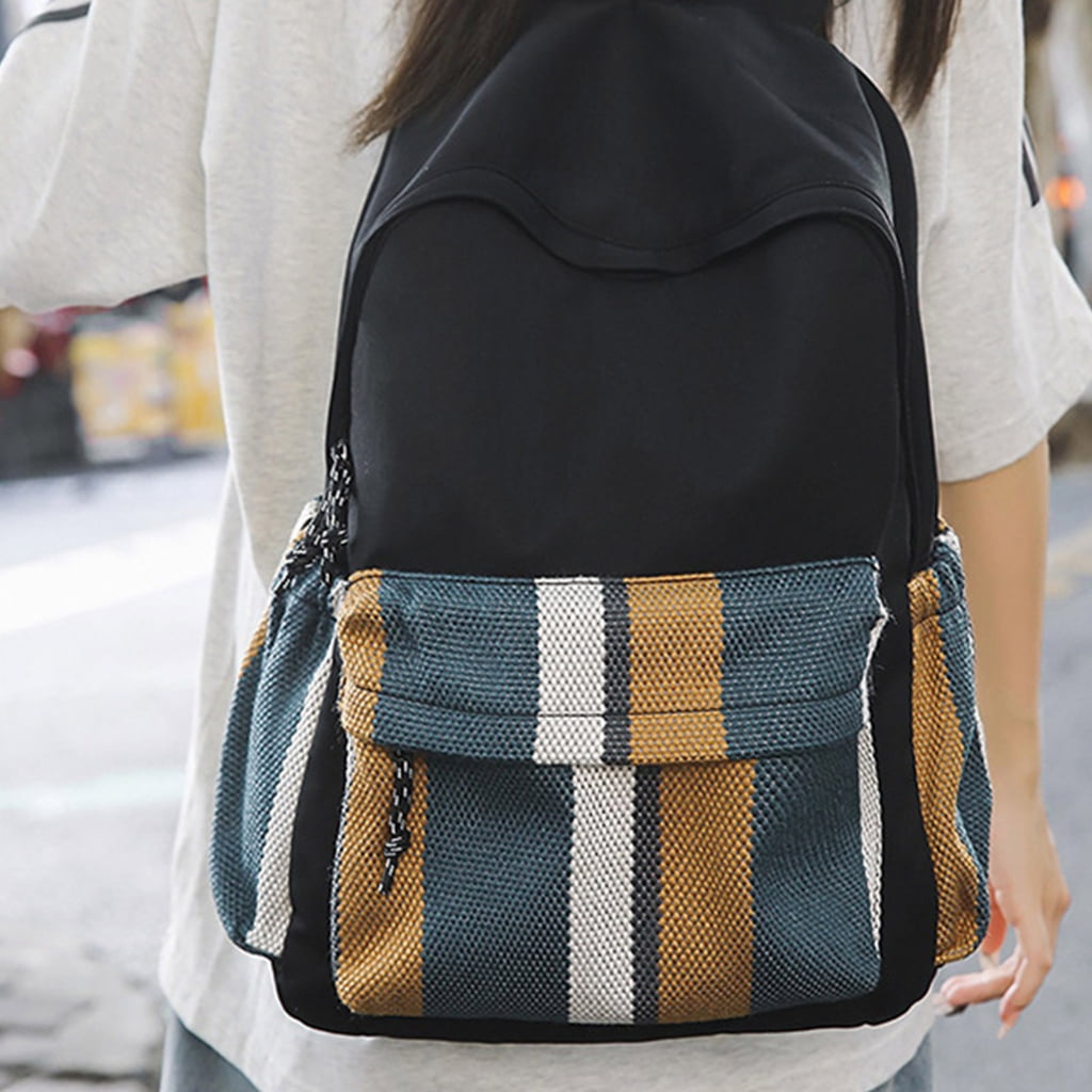 Yokua Chic School Bag For Teens Nylon Fabric Ergonomic Compartments